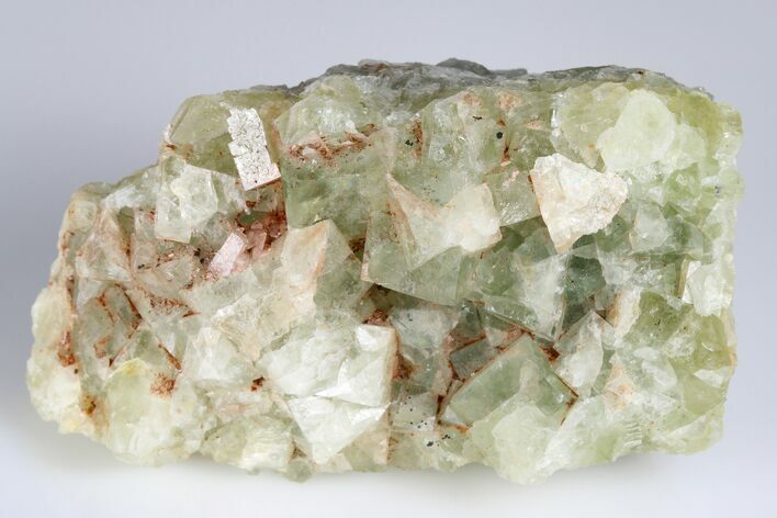 Green Cubic Fluorite Crystal Cluster - Morocco #180275